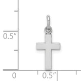 14k White Gold Cross Charm CH134