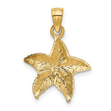 14K Diamond-cut Starfish Pendant K2954