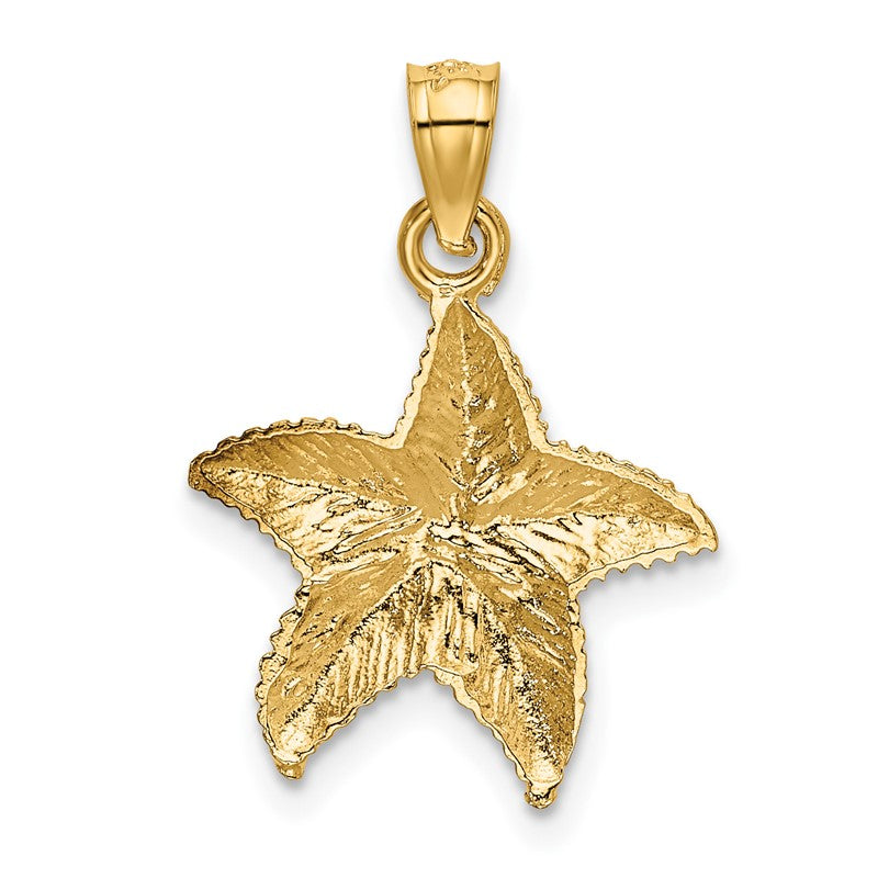 14K Diamond-cut Starfish Pendant K2954