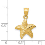 14K Diamond-cut Starfish Pendant K2954