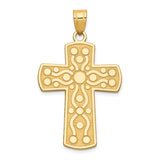 14k Cross Pendant with Serenity Prayer on Back D1633
