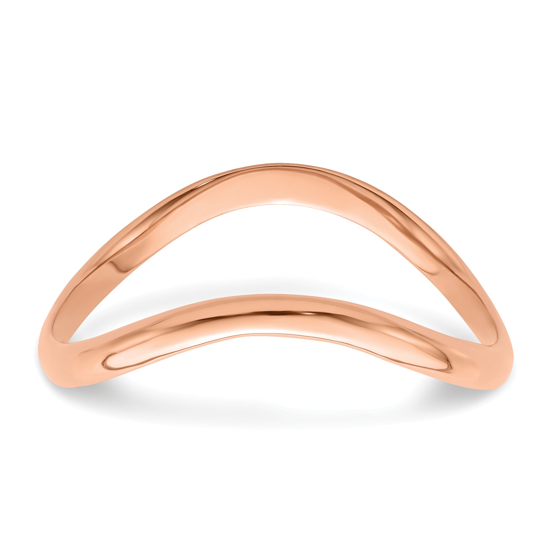 14K Rose Gold Polished Wave Fashion Thumb Ring Size 9 K5785