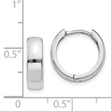 14k White Gold Hinged Earrings TM633