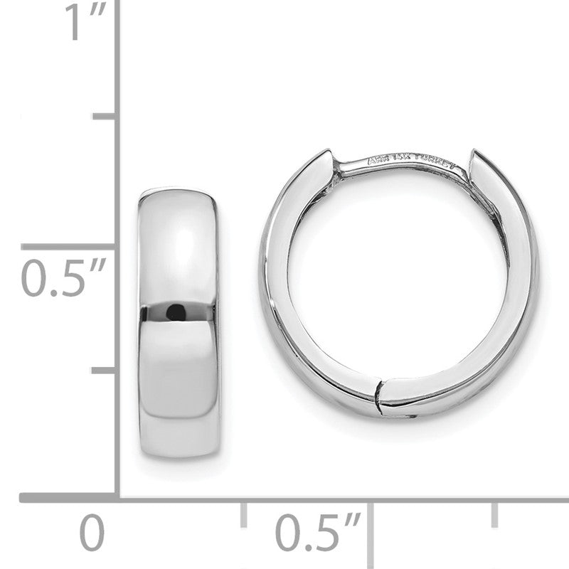 14k White Gold Hinged Earrings TM633