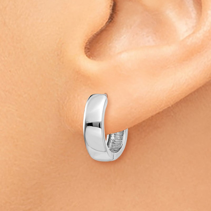 14k White Gold Hinged Earrings TM633
