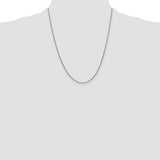 14K White Gold 10 inch 1.4mm Round Open Link Cable with Lobster Clasp Anklet PEN137
