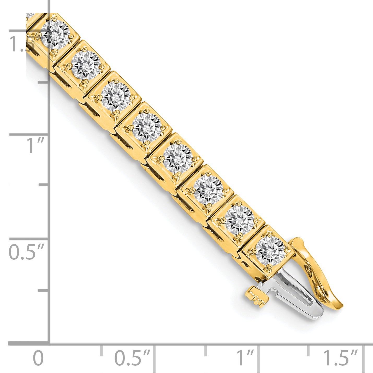 14k Complete 5.1 carat Round AAA Diamond 4-prong 7 inch Tennis Bracelet X2164AAA
