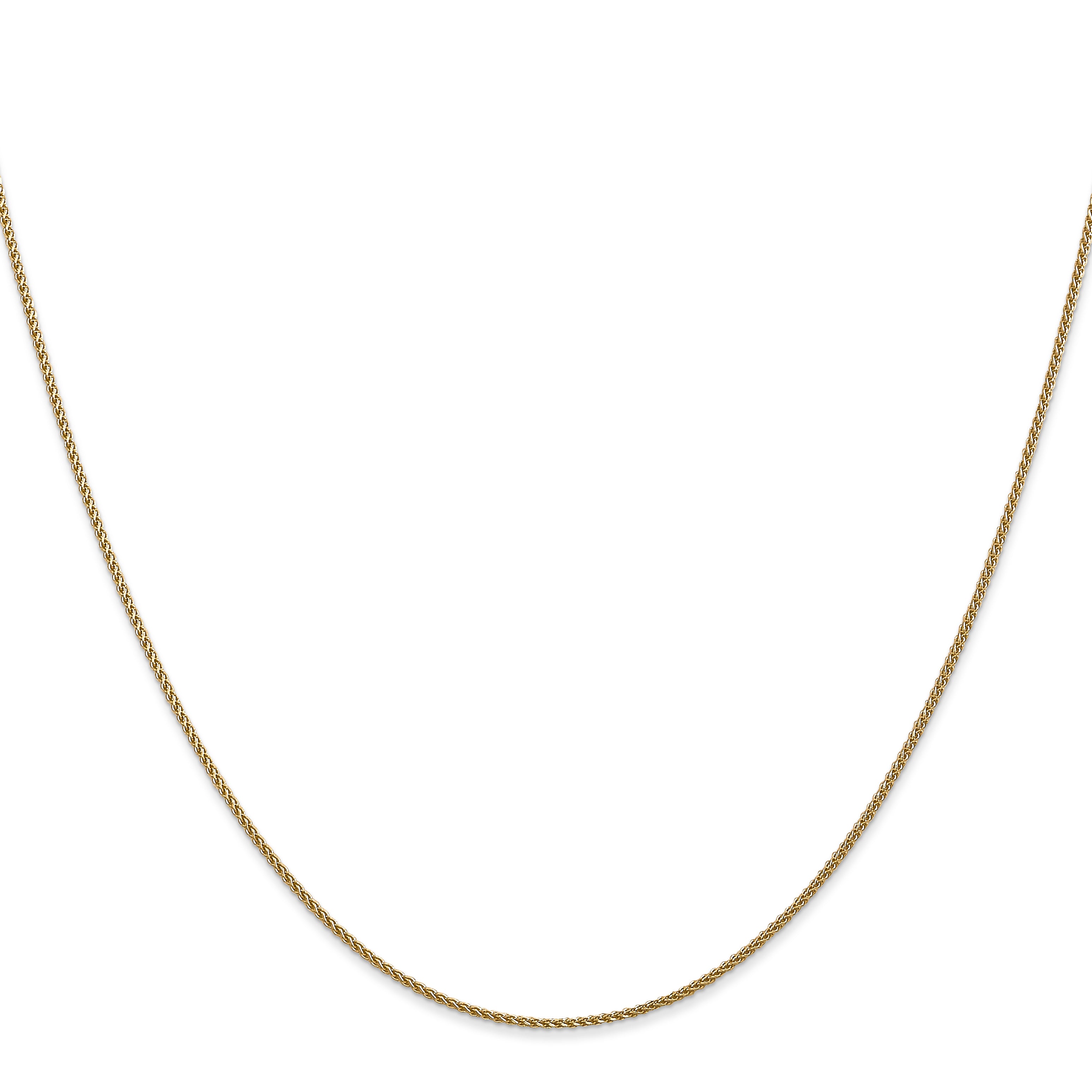 14K 10 inch 1.05mm Diamond-cut Spiga with Lobster Clasp Anklet PEN157