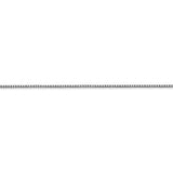 14K White Gold 26 inch .9mm Box with Lobster Clasp Chain WLB