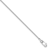 14K White Gold 26 inch .9mm Box with Lobster Clasp Chain WLB