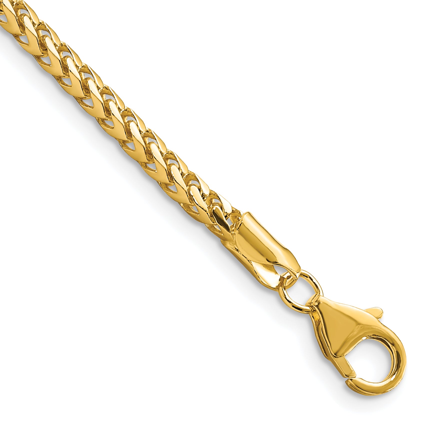 14K 18 inch 3mm Franco with Fancy Lobster Clasp Chain FRA100