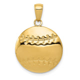 14k Polished Baseball Charm K4948