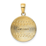 14k Polished Baseball Charm K4948