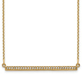 14k Polished 1/8 carat Diamond Bar 18 inch Necklace XP5031A