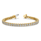 14k Complete 7.5 carat Round AAA Diamond 4-prong 7 inch Tennis Bracelet X2045AAA