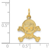 14K Skull and Bones Charm K3164