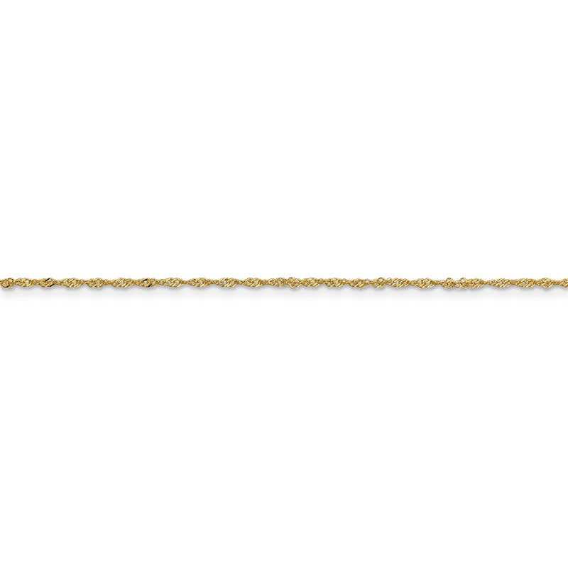14K 14 inch 1.10mm Singapore with Spring Ring Clasp Chain PEN9