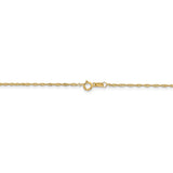 14K 14 inch 1.10mm Singapore with Spring Ring Clasp Chain PEN9