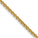 14K 10 inch 1.05mm Spiga with Lobster Clasp Anklet PEN133