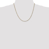 14K 10 inch  1.8mm Diamond-cut Milano Rope with Lobster Clasp Anklet MIL030