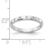 14k White Gold 2mm 7-stone 1/6 carat Diamond Band RM4335