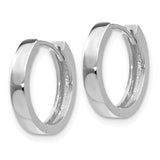 14k White Gold Round Hinged Hoop Earrings TM625