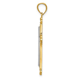 14k Two-tone Cross Pendant C3822