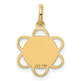 14k GRADUATION DAY Scalloped Edge Charm XAC685