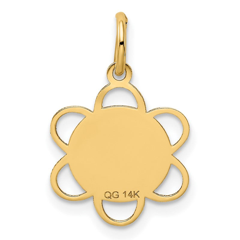 14k GRADUATION DAY Scalloped Edge Charm XAC685