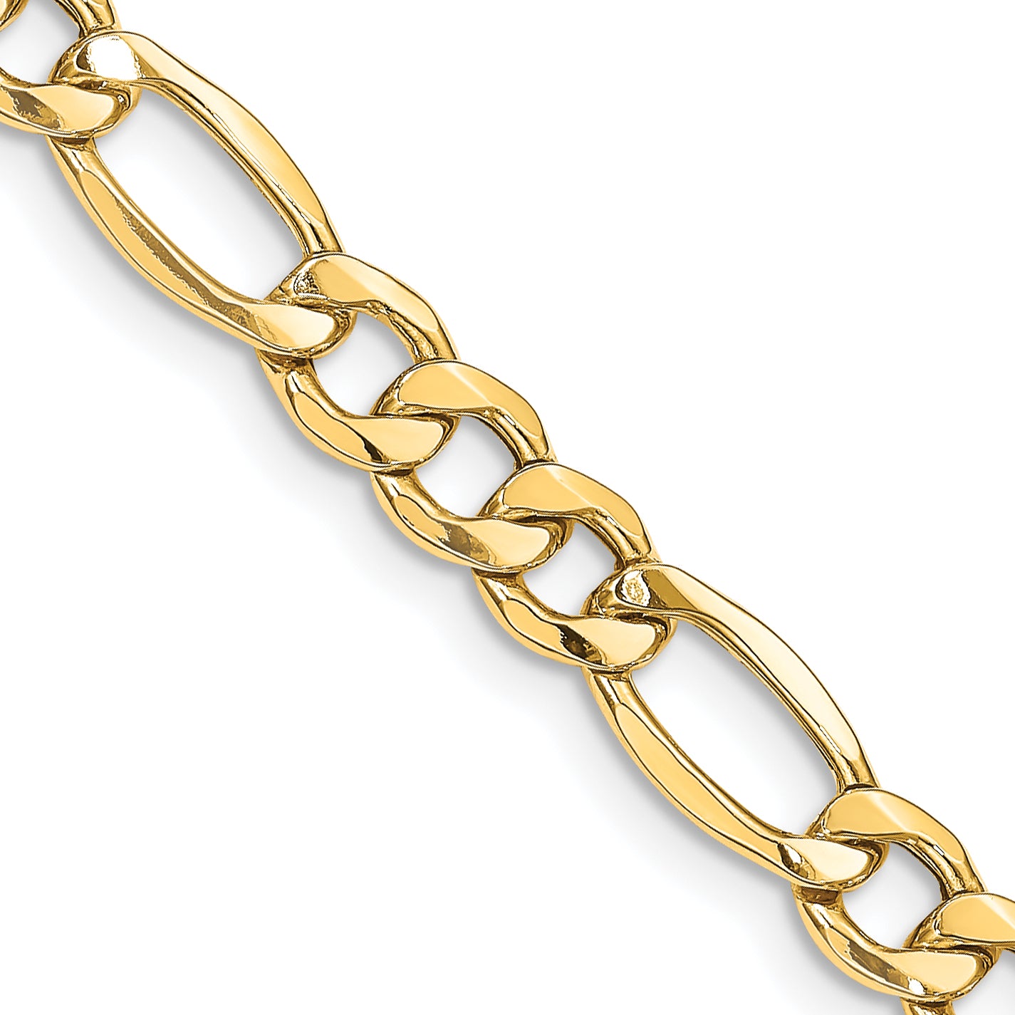 14K 26 inch 8.5mm Semi-Solid Figaro with Lobster Clasp Chain BC190