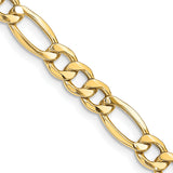 14K 26 inch 8.5mm Semi-Solid Figaro with Lobster Clasp Chain BC190