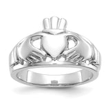 14k White Gold Ladies Claddagh Ring D1856