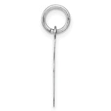 14k White Gold Polished Musical Note Charm XAC928