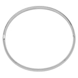14k White Gold High Polished 5.00mm Hinged Oval Bangle Bracelet DB504