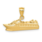 14K Polished Cruse Ship Pendant D4606
