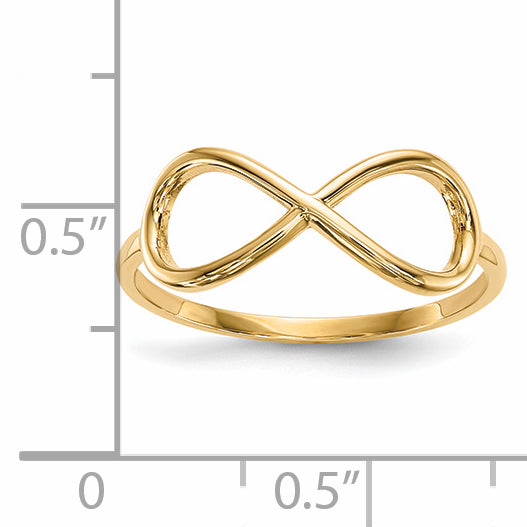 14k Polished Infinity Ring R611