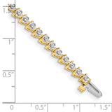 14k Complete 4.3 carat Round AAA Diamond 3-prong 7 inch Tennis Bracelet X2839AAA