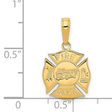 14k FIRE DEPT Shield Pendant K2841