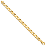 14K 20 inch 8.5mm Hand Polished Fancy Link with Lobster Clasp Chain LK256