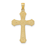 14k Two-tone Hearts Cross Pendant C3847