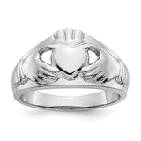 14k White Gold Ladies Claddagh Ring D1852