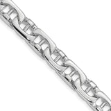 14K White Gold 20 inch 8.5mm Hand Polished Fancy Link with Fancy Lobster Clasp Chain WLK409