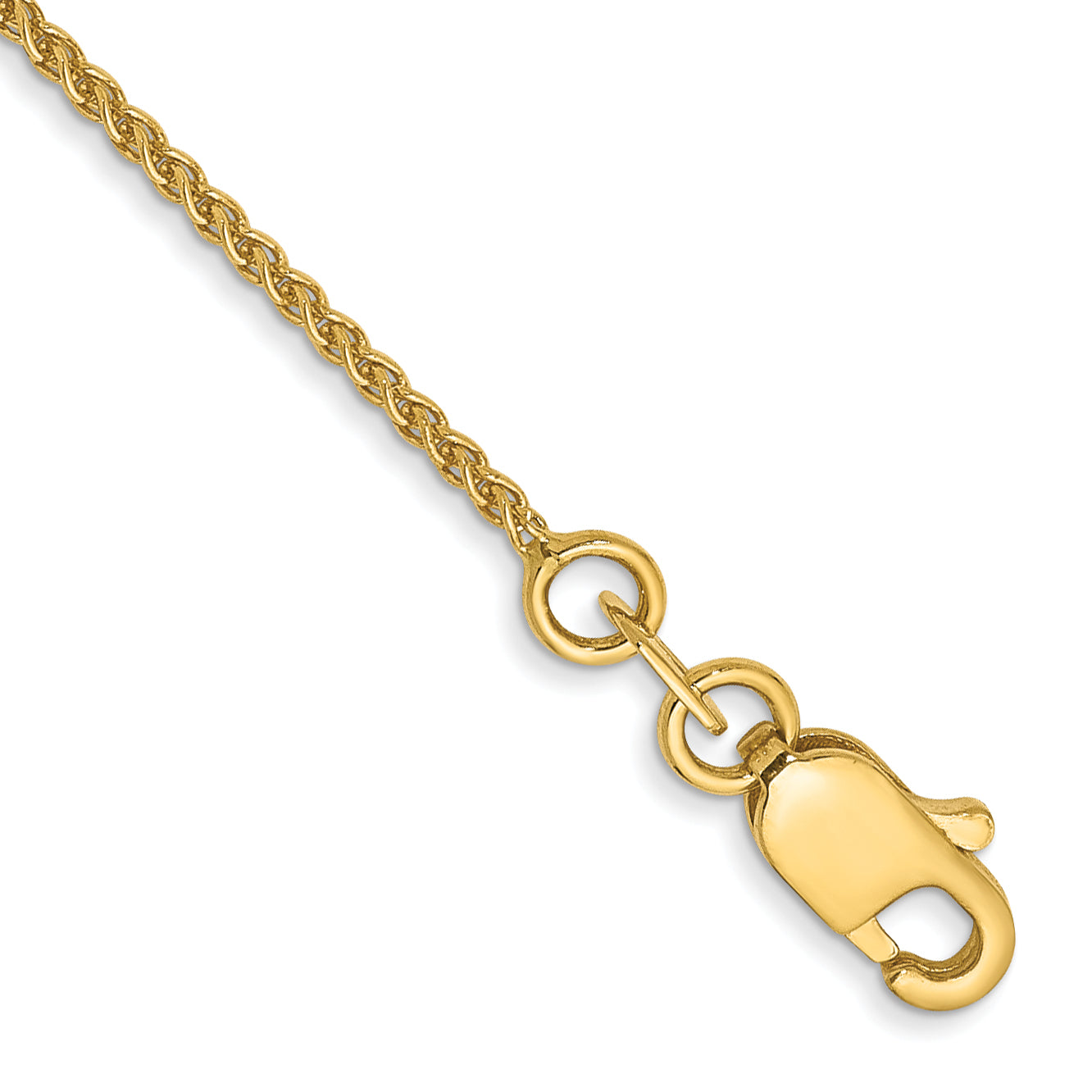 14K 10 inch 1.05mm Spiga with Lobster Clasp Anklet PEN133