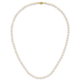 14k 5-6mm White Round Akoya Saltwater Cultured Pearl 16 inch Necklace PL50AA