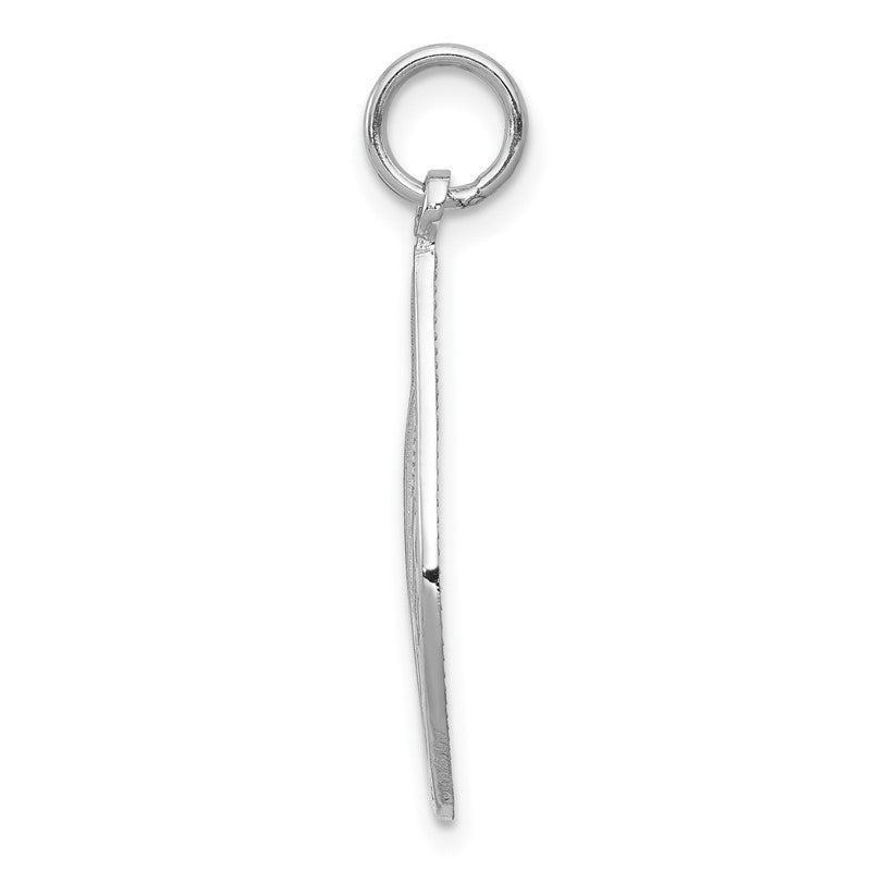 14k White Gold Blessed Virgin Mary Charm K387
