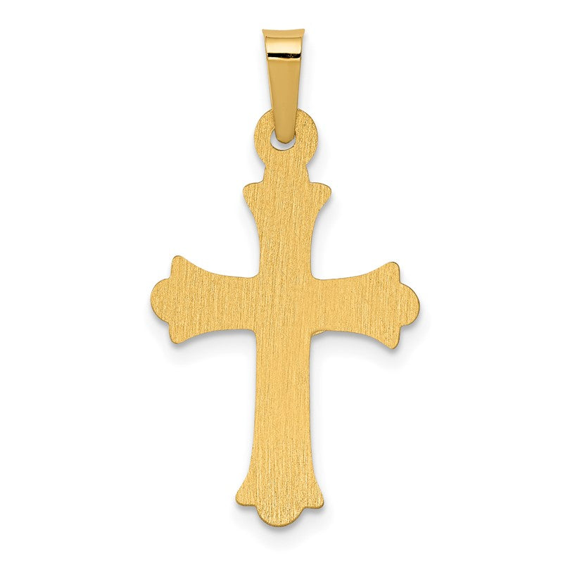 14k Two-Tone Polished INRI Crucifix Cross Pendant XR1490
