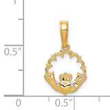 14k Polished Claddagh Pendant K1529