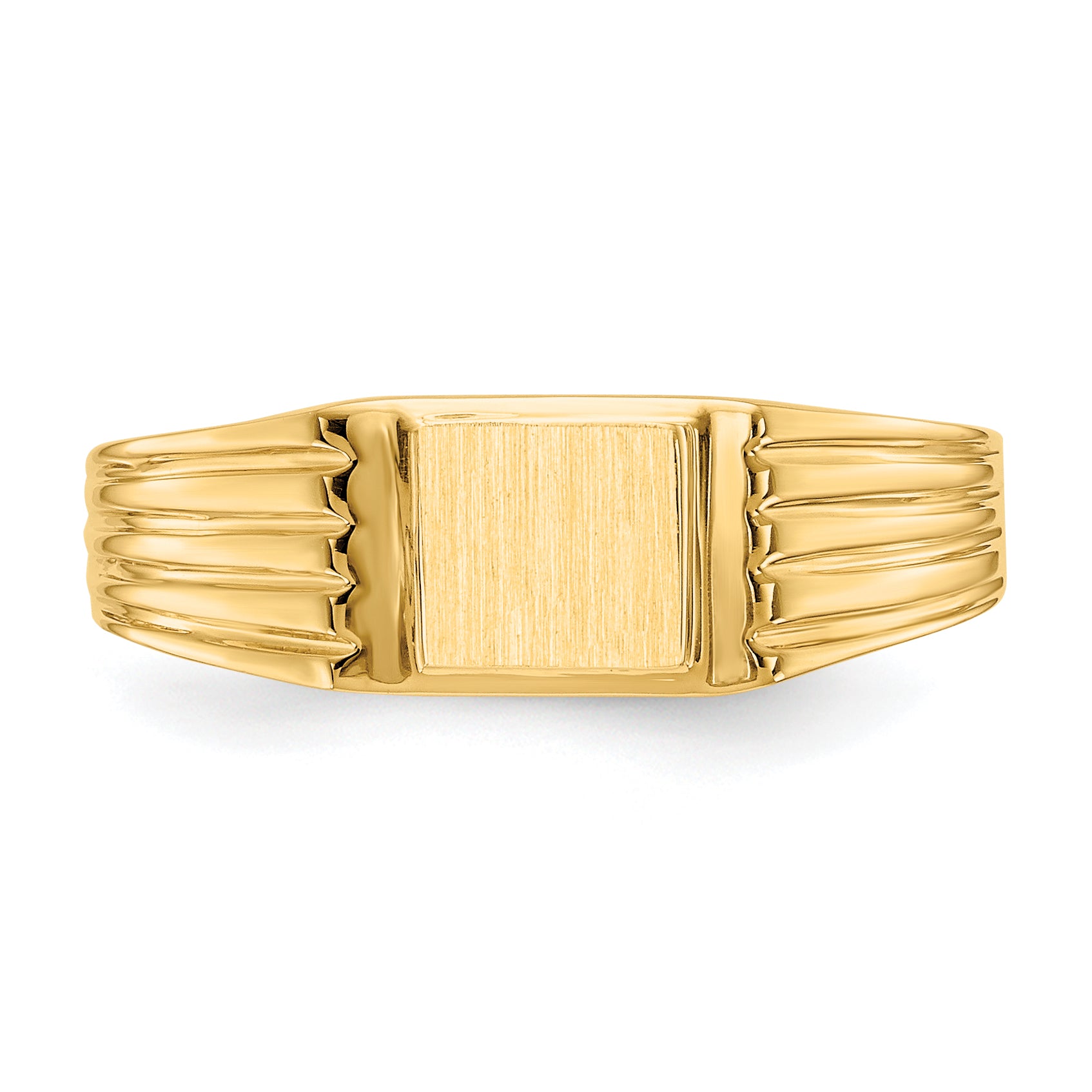 14k 5.25x4.75mm Open Back Signet Ring CH192