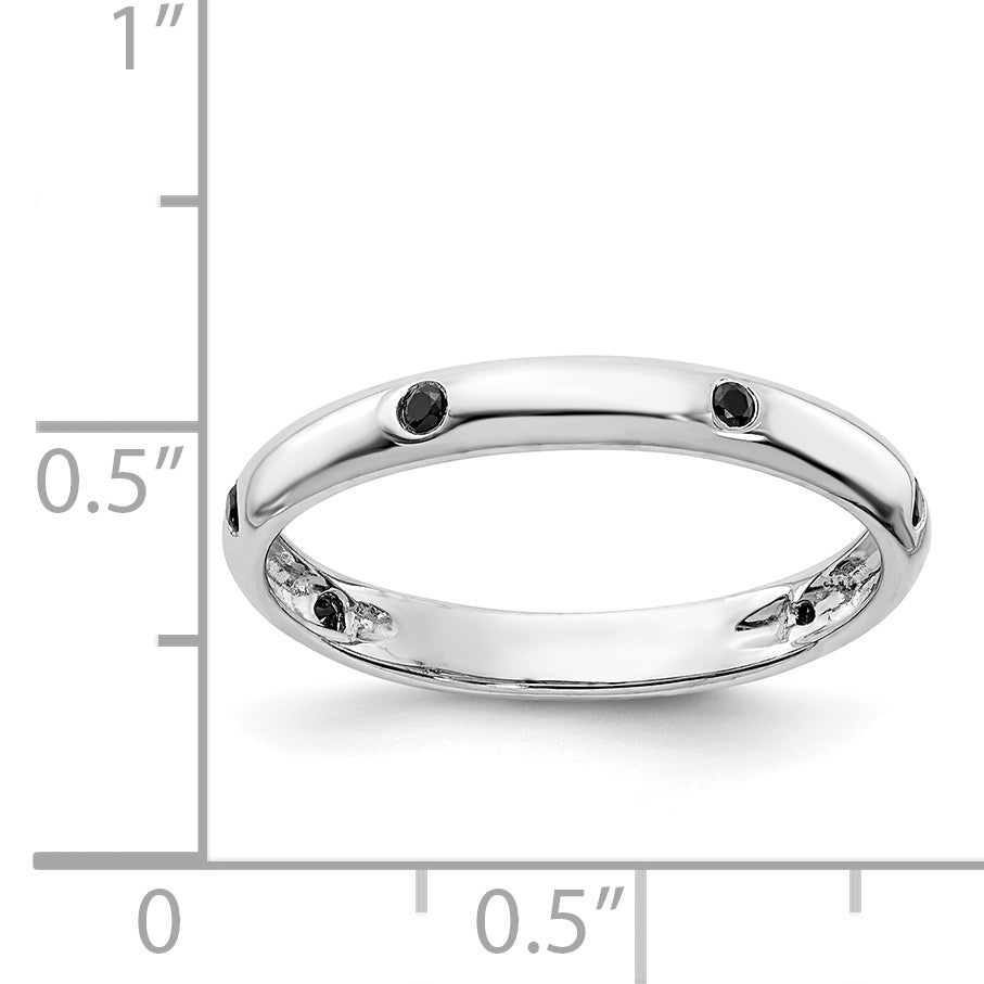 14k Rose Gold 3mm 6-stone 1/10 carat Diamond Band RM5621