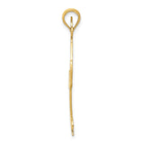14k Solid Polished Gymnast Pendant D1450